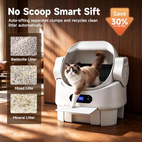 Self Cleaning Open Top Automatic Multiple Cat Litter Box