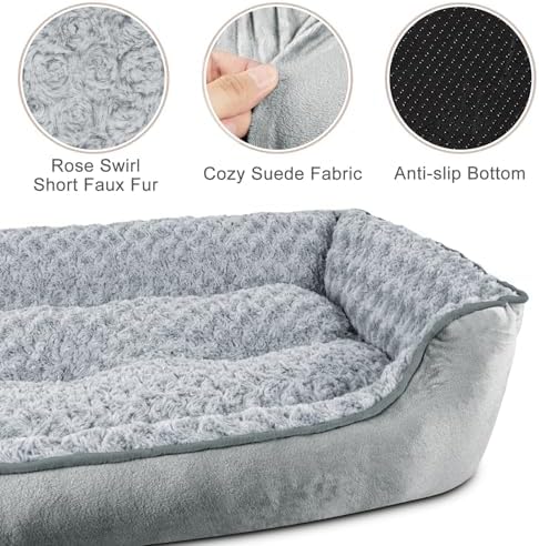 JOEJOY Rectangle Dog Bed for Large Medium Small Dogs
