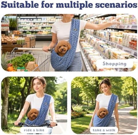 Small Pet Sling Carrier Breathable Texture