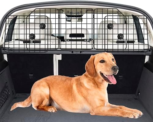Dog Car Barrier for SUVs, Adjustable Large Pet Barriers, Universal Fit