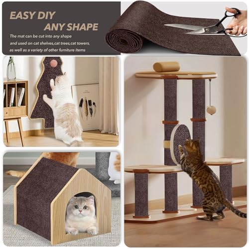 78.7"x15.8" DIY Cat Scratch Furniture Protector, Self-Adhesive