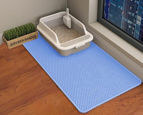 Cat Litter Mat, Double Layer Cat Litter Box Mat