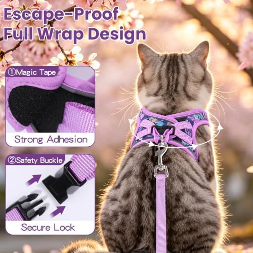 Cat Vest Harness and Leash Set, Escape Proof