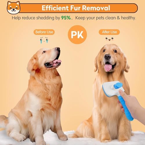 Dog & Cat Brush, Self Cleaning Slicker Brush