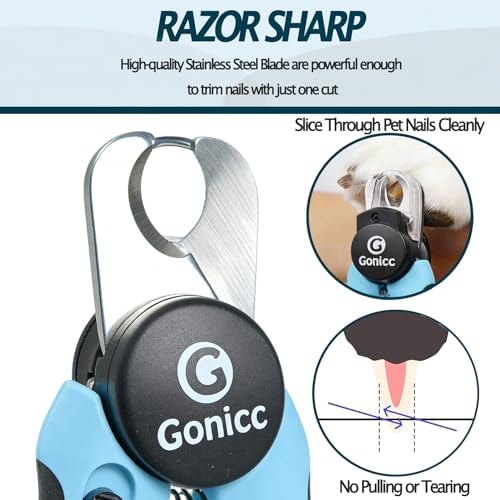 gonicc LED Pet Nail Clippers for Dogs & Cats