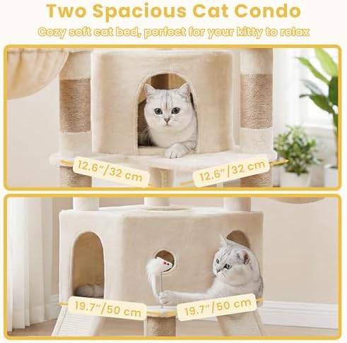 Cat Tree, 73-Inch Sturdy Corner Cat Tower