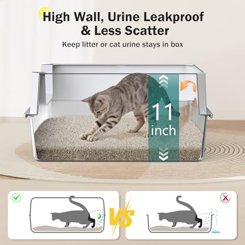 Stainless Steel Litter Box, Extra Large Litter Boxes