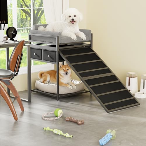 kepptory Dog Window Perch & Retractable Stairs and Storage Drawers