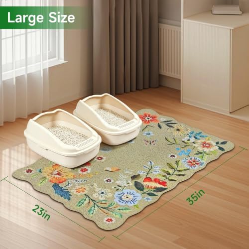 Cat Litter Mat, Traps 100% Litter