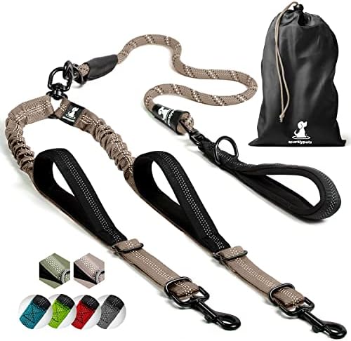 SparklyPets Double Dog Leash for 2 Dogs