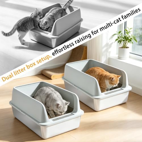 Stainless Steel Cat Litter Box 2 Pack