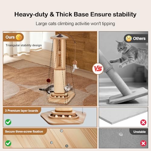 Odoland 34 Inch Cat Scratching Post