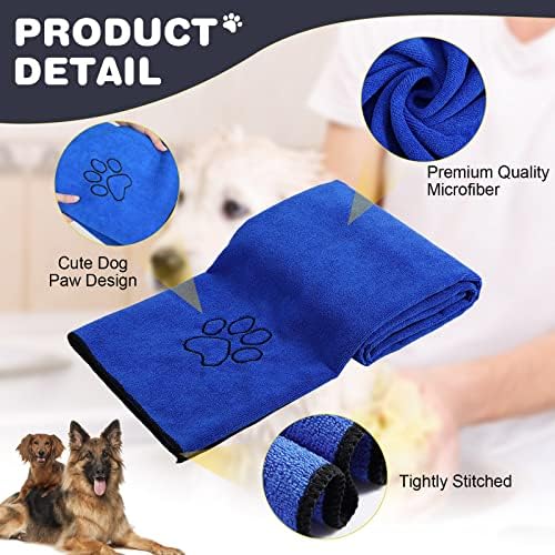 Chumia 4 Pcs Dog Towels for Drying, 16 x 32 Inch