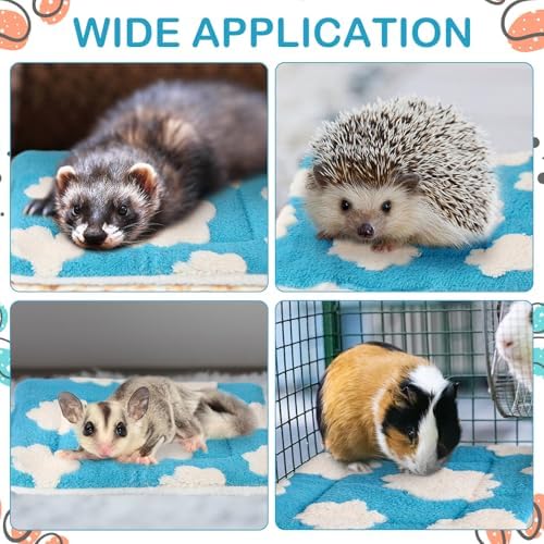 Haull 4 Pcs Waterproof Guinea Pig Bedding Mat, 13 x 10