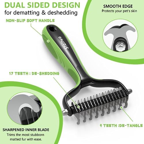 Staltwo Deshedding Dog Brush, Deshedding Undercoat Rake