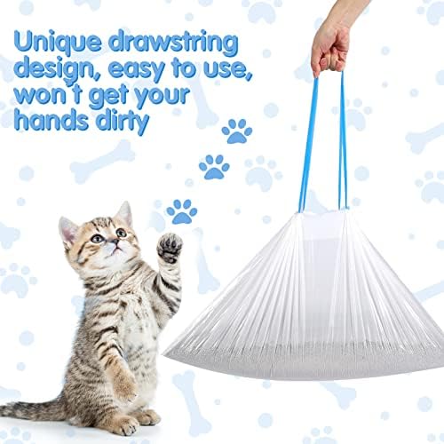 Harloon 100 Count 25" x 16" Cat Litter Box Liners Waste Drawer Drawstring