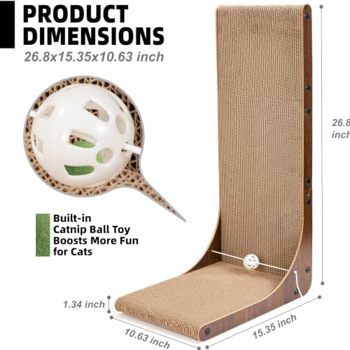 26.8 Inch Cardboard Cat Scratching Post