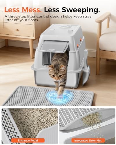 GTPLAYER XXL Stainless Steel Cat Litter Box