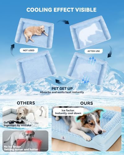 Cooling Dog Bed with PCM, Instant Chill Pet Sofa