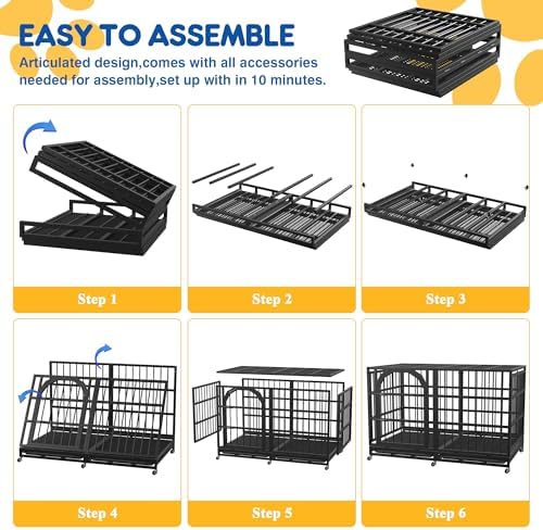 Asee'm 42 Inch Heavy Duty Dog Crate
