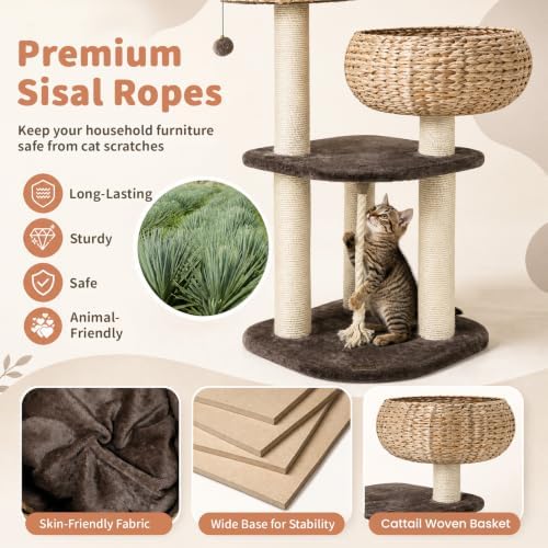 PETSITE 41 Inch Modern Cat Tree