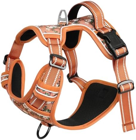 HEELE Dog Harness, No Pull Adjustable Padded Reflective Harness