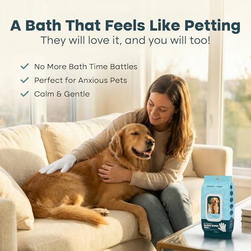 Uproot Clean Pet Grooming Gloves: Deodorizing & Grooming, 3-Month Supply