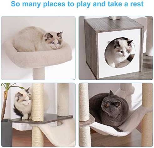 Hey-brother Wooden Cat Tree Tower