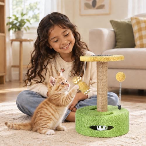 Small Cat Scratching Post with Perch Kitten Toys