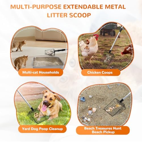 PETOCAT Metal Cat Litter Scoop