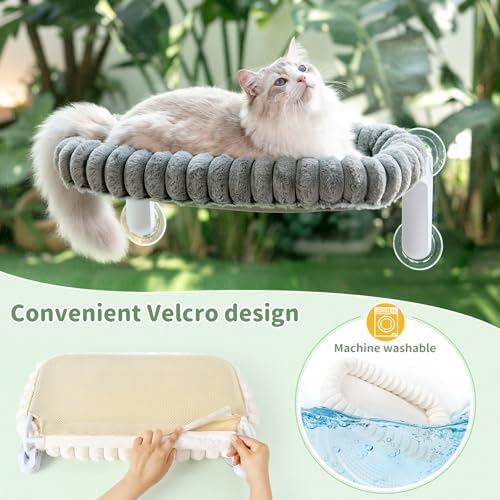 Sunhoo Foldable Cat Window Perch, Large Suction Cup Kitty Hammock