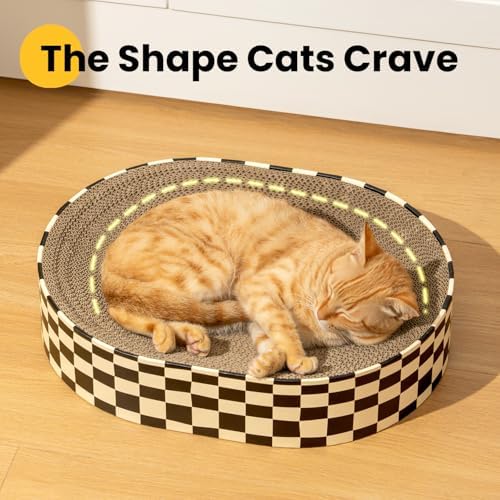 Conlun Oval Cat Scratcher Bed Bowl Lounge
