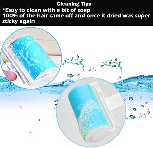 NUOBUT Reusable Sticky Lint Roller, 2 Large & 2 Mini, 4 Pack