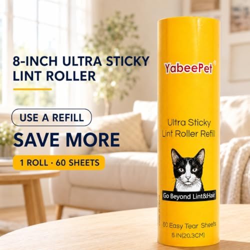 8 Inch Extra Sticky Large Lint Roller Refills
