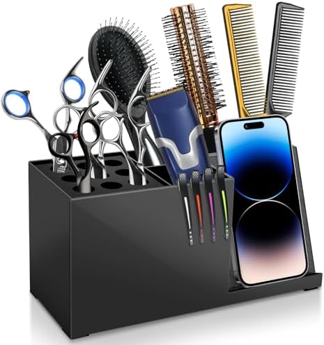 NICEMOVIC Barber Scissors Holder Box, Barber Accessories Barber Supplies