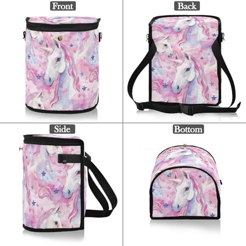 Car Trash Can Watercolor Unicorns Star Car Garbage Bag