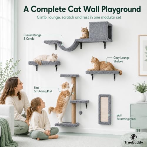 5-in-1 Cat Wall Shelves