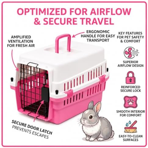 20-Inch Pink Hard Shell Pet Carrier