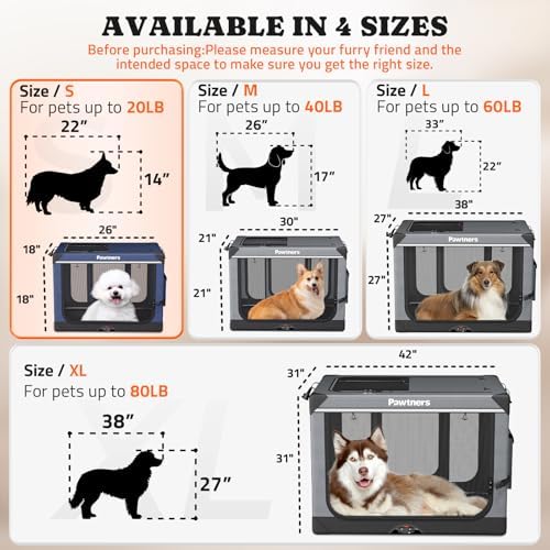 Collapsible Dog Crate: 26 Inch Foldable Soft Sided Dog Crate