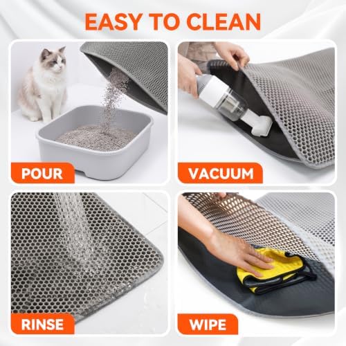 Cat Litter Mat, Double Layer Litter Trapping Mat