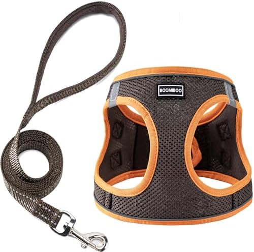 Dog Harness with Leash Set, Step-in Adjustable Puppy Pet Vest