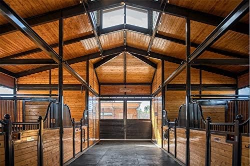 American Floor Tiles - Heavy Duty Stall Tiles - Stable/Horse Tiles - Thick, Durable Rubber Flooring Solid Black 12' x 16' Set 1/2" Thick (48 Tiles Total)
