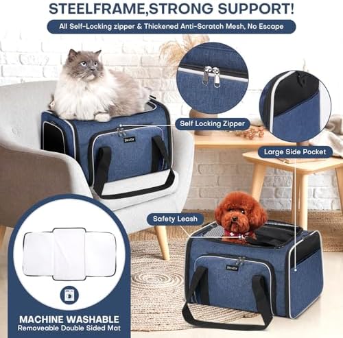 Pet Carrier, Large Soft Sided Expandable Travel Carrier
