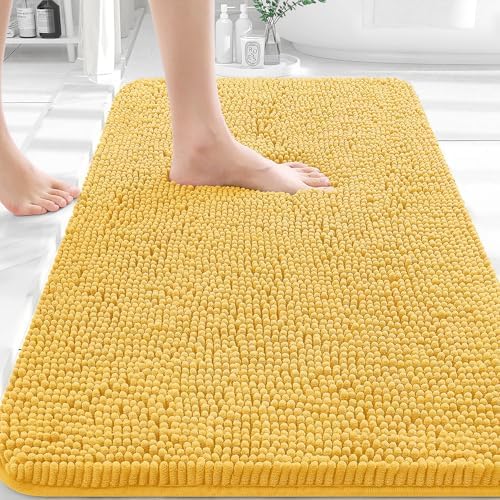 OLANLY Bathroom Rugs 30x20, Extra Soft Absorbent Chenille Bath Rugs