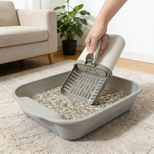 Cat Litter Scoop with Holder, Portable Litter Scooper