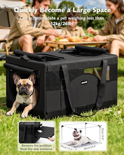 Pecute Cat Carrier, Soft Double Pet Crate