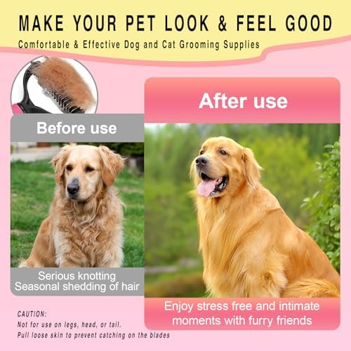 Pet Grooming Rake for Dogs & Cats