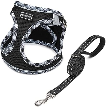 Mercano Soft Mesh Dog Harness and Leash Set, Step-in Reflective Breathable