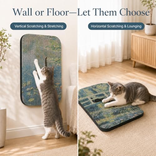 2 Pack Cat Wall Scratcher, Art Cat Scratching Board