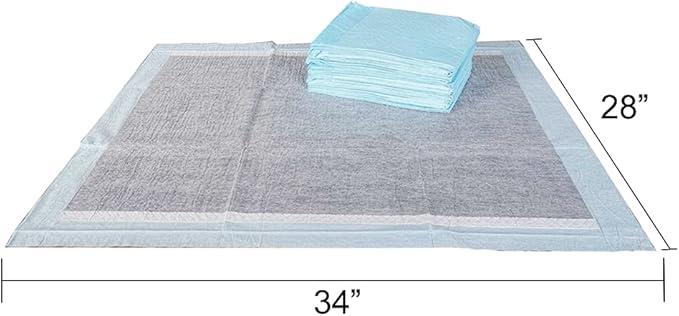 BV Charcoal Puppy Pads XL 320 Count 28"x34" - Leak-Proof Pee Pads for Dogs with 6-Layer Absorbent Design & Built-in Attractant - Dog Pad Extra Large with Charcoal for Odor Control - for Large Dogs